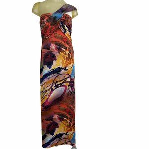 J abstract animal print maxi dress off the shoulder size small Women’s new￼ $98